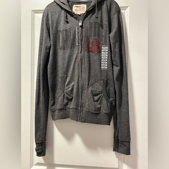 Pressbox Gray Zip-Up South Carolina Gamecocks Hoodie - Picture 1 of 4